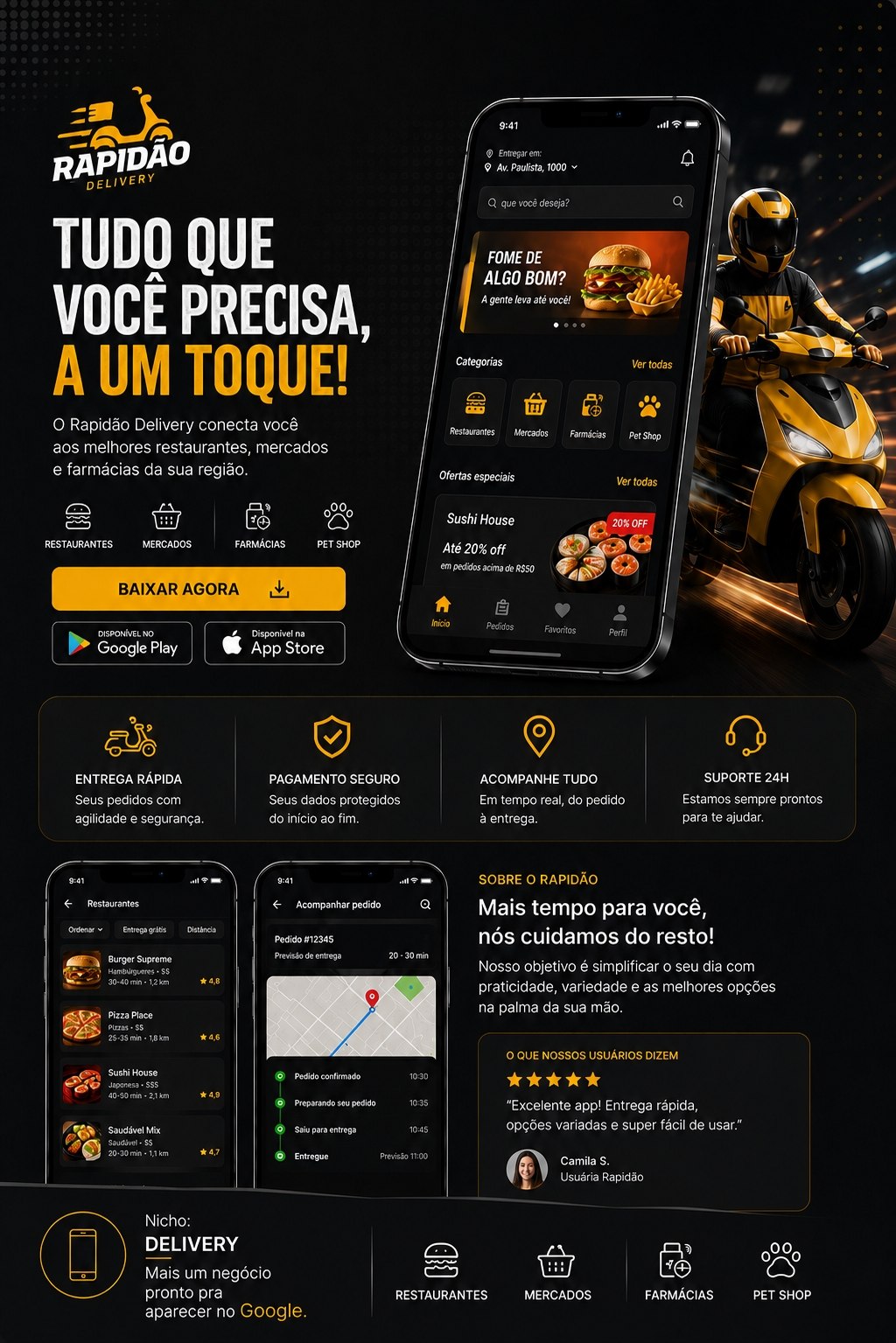 Aplicativo Mobile — Rapidão Delivery